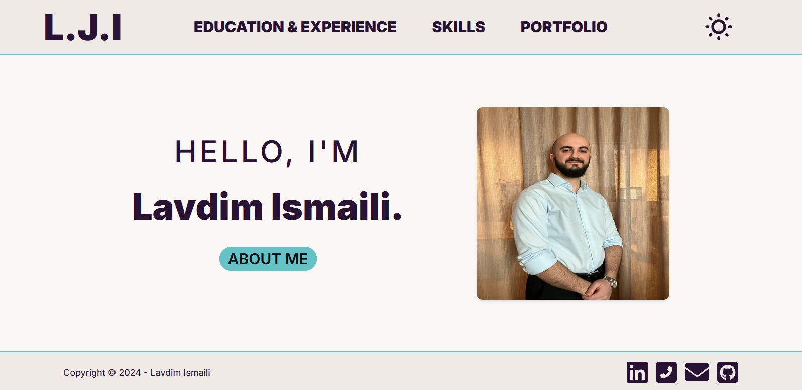 Portfolio Website V3 project screenshot